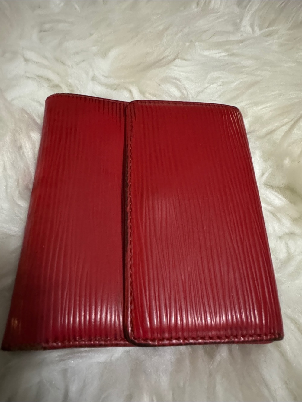 Louis Vuitton vintage red leather epi wallet